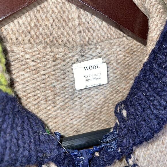 World Of Wool Toddler Knit Sweater / Jacket Size M 100% Wool - Picture 2 of 4